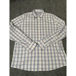 Faherty Shirt Mens 2XL Plaid Button Down Long Sleeve Supima Cotton Blend